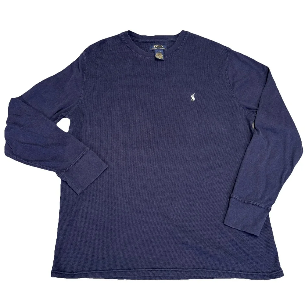 Polo Ralph Lauren Thermal Shirt Mens XLarge Long Sleeve Pullover Crewneck Casual